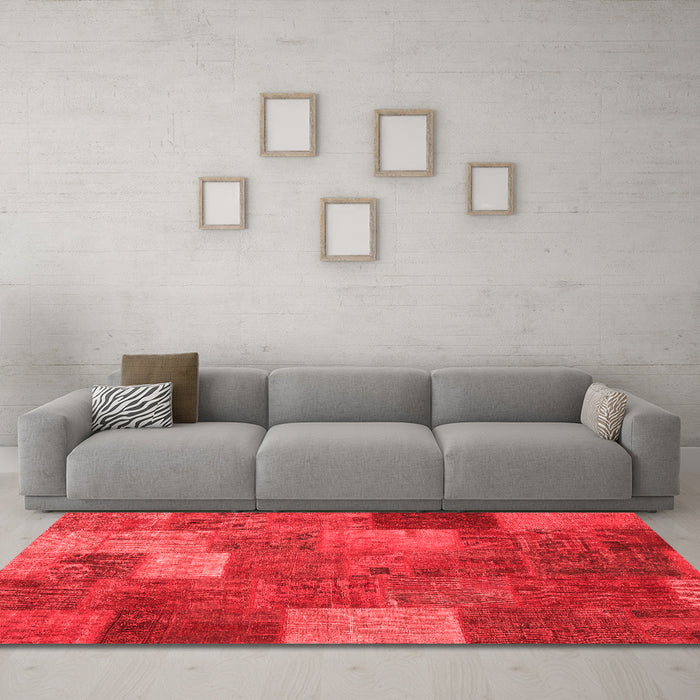 Transitional Red Washable Rugs