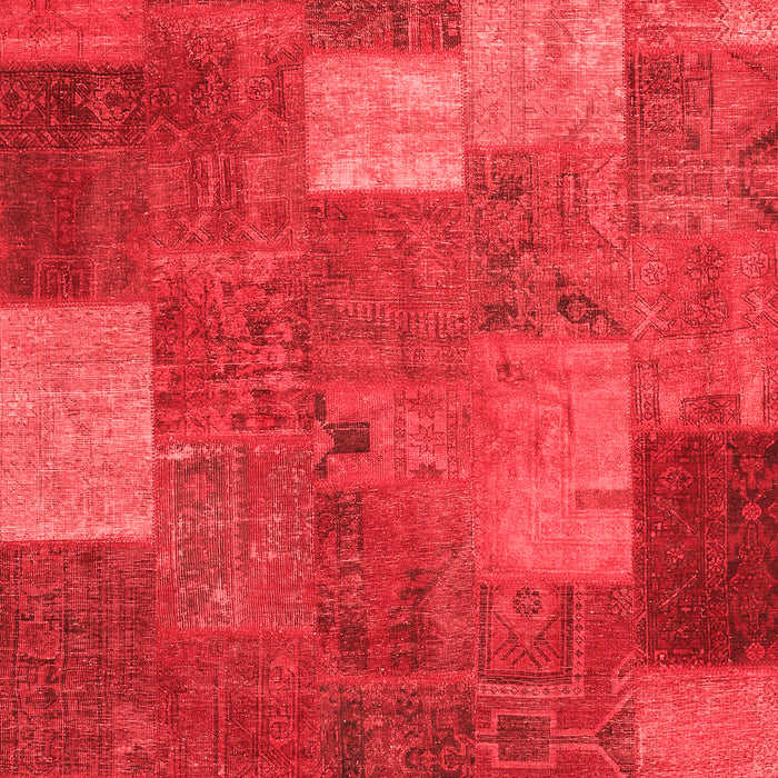 Patchwork Red Transitional Area Rugs