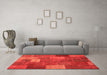 Machine Washable Patchwork Orange Transitional Area Rugs in a Living Room, wshcon729org