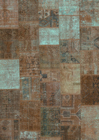 Patchwork Turquoise Transitional Rug, con729turq