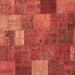 Square Patchwork Brown Transitional Rug, con729brn