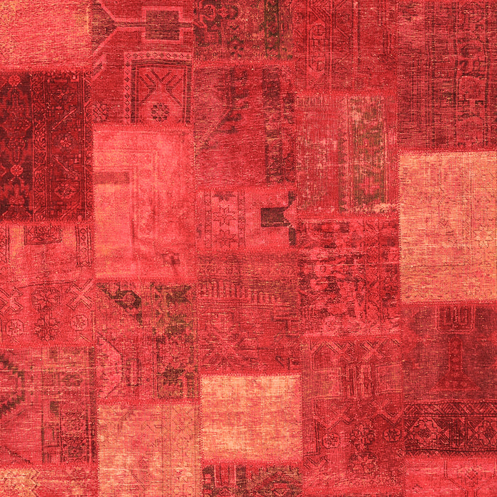 Patchwork Orange Transitional Rug, con729org