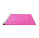 Sideview of Machine Washable Solid Pink Modern Rug, wshcon72pnk