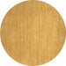 Round Solid Brown Modern Rug, con72brn