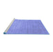 Sideview of Machine Washable Solid Blue Modern Rug, wshcon72blu