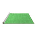 Sideview of Machine Washable Solid Emerald Green Modern Area Rugs, wshcon72emgrn