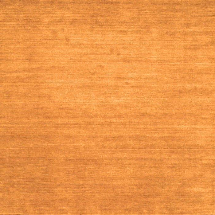 Round Machine Washable Solid Orange Modern Area Rugs, wshcon72org