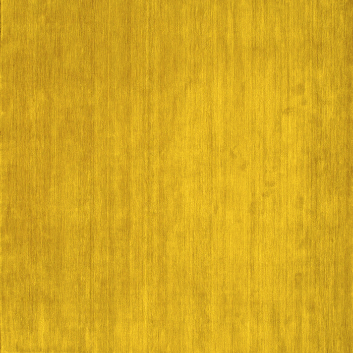 Square Solid Yellow Modern Rug, con72yw