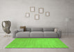 Machine Washable Solid Green Modern Area Rugs in a Living Room,, wshcon72grn