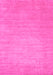 Machine Washable Solid Pink Modern Rug, wshcon72pnk