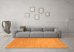 Machine Washable Solid Orange Modern Area Rugs in a Living Room, wshcon72org