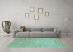 Machine Washable Solid Light Blue Modern Rug in a Living Room, wshcon72lblu