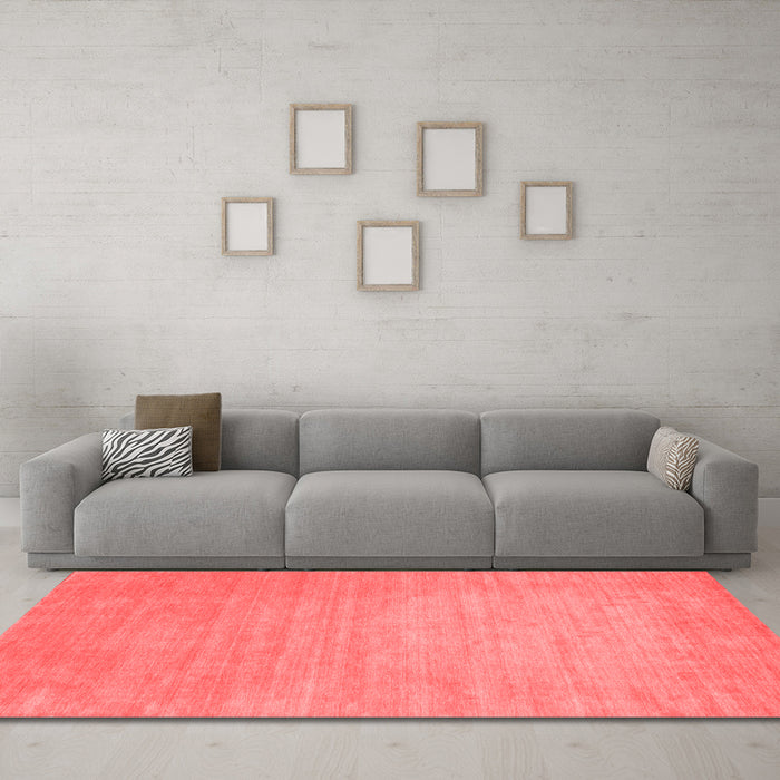 Modern Red Washable Rugs
