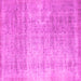 Square Machine Washable Abstract Pink Contemporary Rug, wshcon730pnk