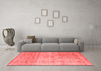 Machine Washable Abstract Red Contemporary Rug, wshcon730red