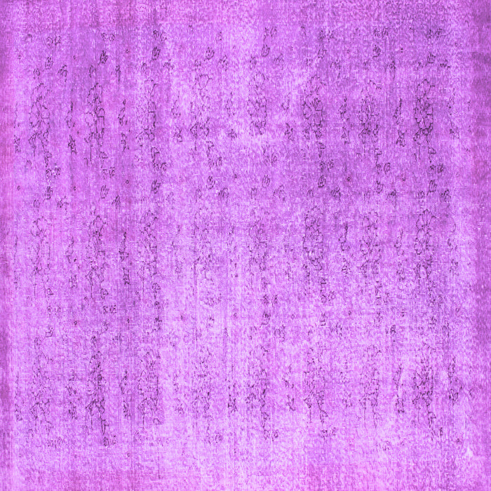 Square Machine Washable Abstract Purple Contemporary Area Rugs, wshcon730pur
