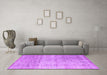 Machine Washable Abstract Purple Contemporary Area Rugs in a Living Room, wshcon730pur