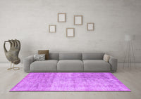 Machine Washable Abstract Purple Contemporary Rug, wshcon730pur