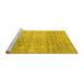 Sideview of Machine Washable Abstract Yellow Contemporary Rug, wshcon730yw