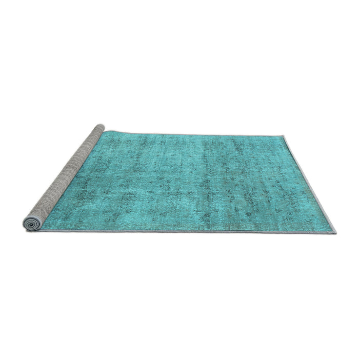 Sideview of Machine Washable Abstract Light Blue Contemporary Rug, wshcon730lblu