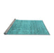 Sideview of Machine Washable Abstract Light Blue Contemporary Rug, wshcon730lblu