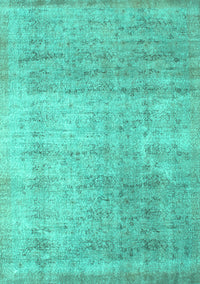 Abstract Turquoise Contemporary Rug, con730turq