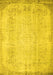 Abstract Yellow Contemporary Rug, con731yw