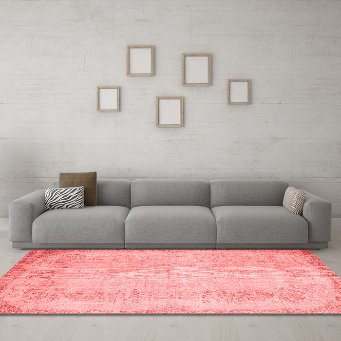 Contemporary Red Washable Rugs