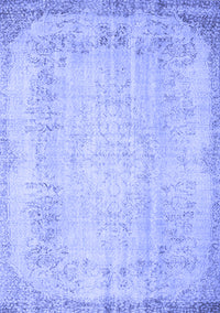 Abstract Blue Contemporary Rug, con731blu