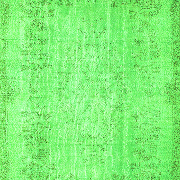 Serging Thickness of Machine Washable Abstract Green Contemporary Area Rugs, wshcon731grn