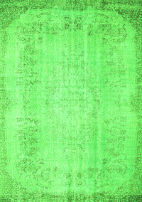 Abstract Green Contemporary Rug, con731grn