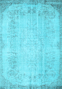 Abstract Light Blue Contemporary Rug, con731lblu