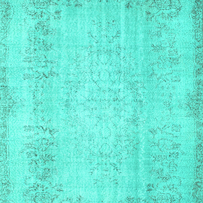 Machine Washable Abstract Turquoise Contemporary Area Rugs, wshcon731turq