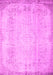 Machine Washable Abstract Pink Contemporary Rug, wshcon731pnk