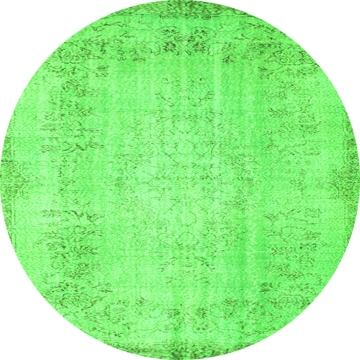 Square Abstract Green Contemporary Rug, con731grn
