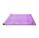Sideview of Machine Washable Abstract Purple Contemporary Area Rugs, wshcon731pur