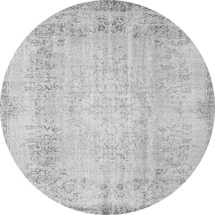 Square Abstract Gray Contemporary Rug, con731gry