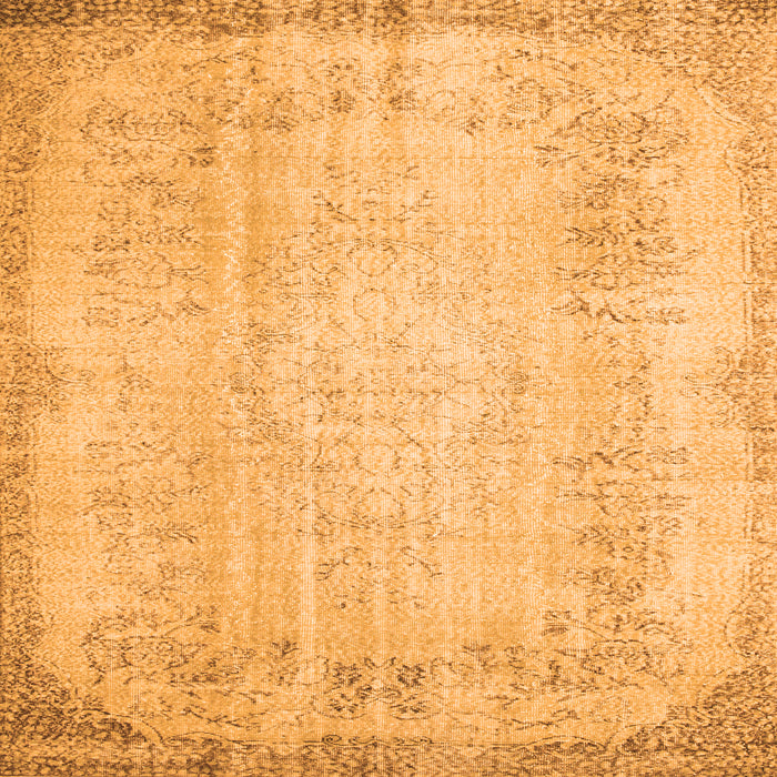Serging Thickness of Abstract Orange Contemporary Rug, con731org