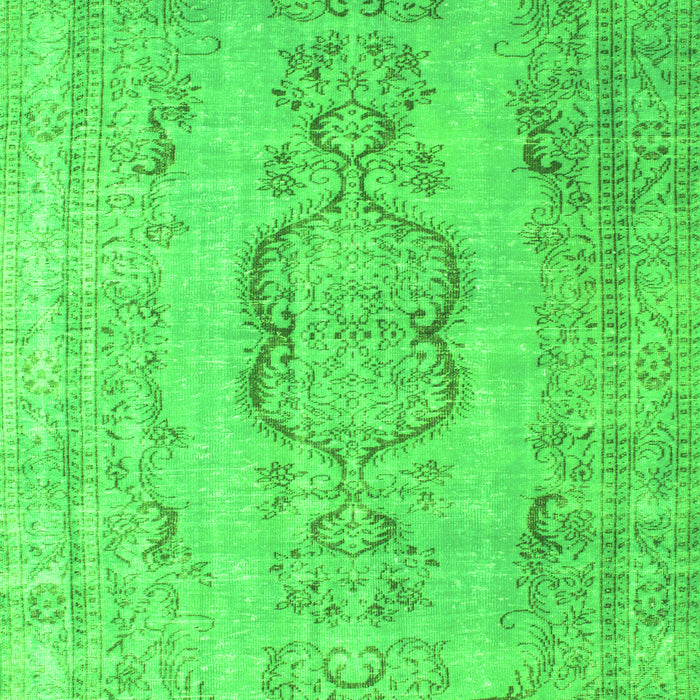 Serging Thickness of Machine Washable Persian Green Bohemian Area Rugs, wshcon732grn