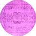 Round Persian Pink Bohemian Rug, con732pnk