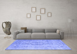 Machine Washable Persian Blue Bohemian Rug in a Living Room, wshcon732blu