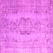 Square Machine Washable Persian Pink Bohemian Rug, wshcon732pnk