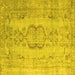 Square Persian Yellow Bohemian Rug, con732yw