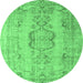 Round Persian Emerald Green Bohemian Rug, con732emgrn