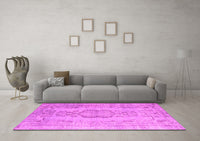 Machine Washable Persian Pink Bohemian Rug, wshcon732pnk