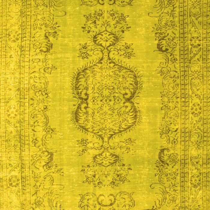 Machine Washable Persian Yellow Bohemian Rug, wshcon732yw