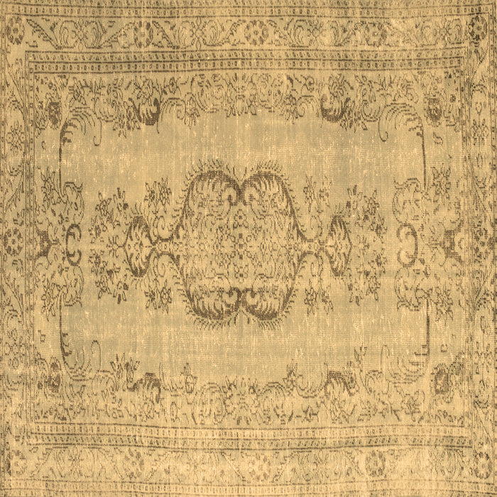 Square Machine Washable Persian Brown Bohemian Rug, wshcon732brn