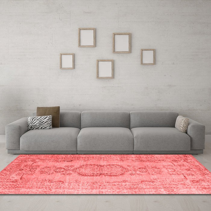Bohemian Red Washable Rugs