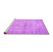 Sideview of Machine Washable Abstract Purple Contemporary Area Rugs, wshcon733pur