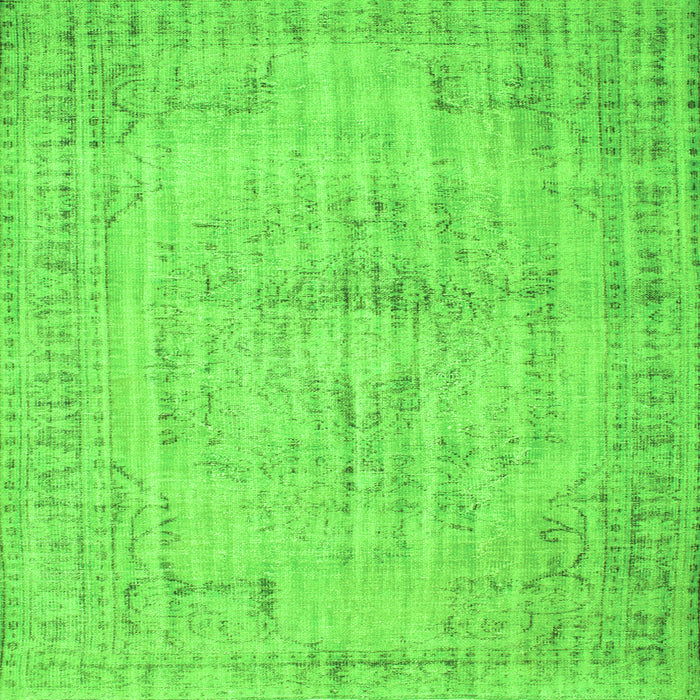 Serging Thickness of Abstract Green Contemporary Rug, con733grn